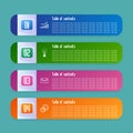 Infographic elements for advertising. Numbered planes in different colors for your text